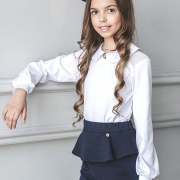 Блузка для школы 128 р-р